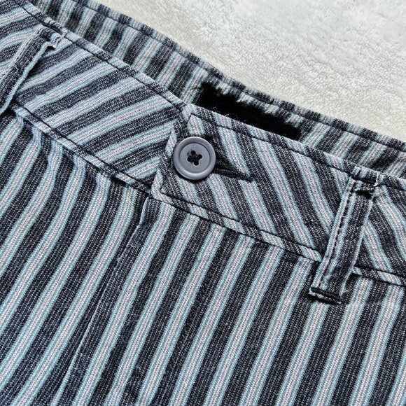 Women's Lilu Brand Bermuda Shorts | Gray Striped | Size 5 | 100% Cotton - Picture 7 of 13